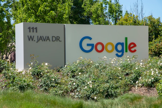 Google headquarters sign