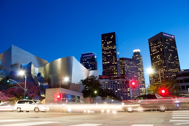 Los Angeles Museum of Art with Skyline 