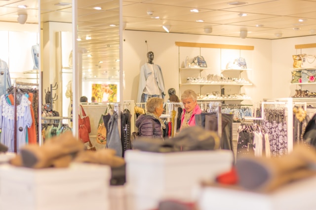 shoppers in a retail store