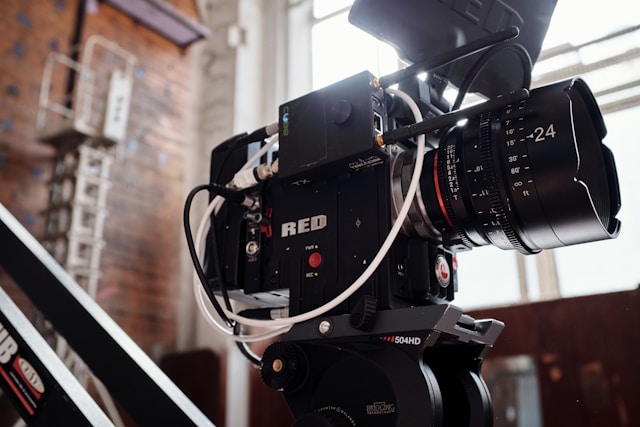 A professional camera is vital for creating marketing videos