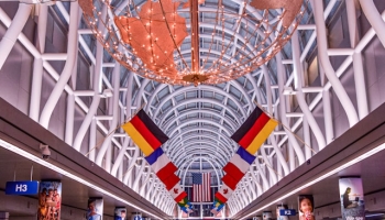 International travelers at airport