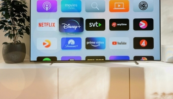Streaming Platform Tiles on Digital TV Screen