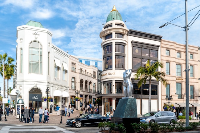 Rodeo Drive Shops in Beverly Hills near Los Angeles